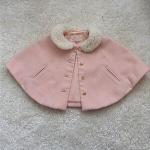 Janie and Jack Chic Pink Kids Cape Coat